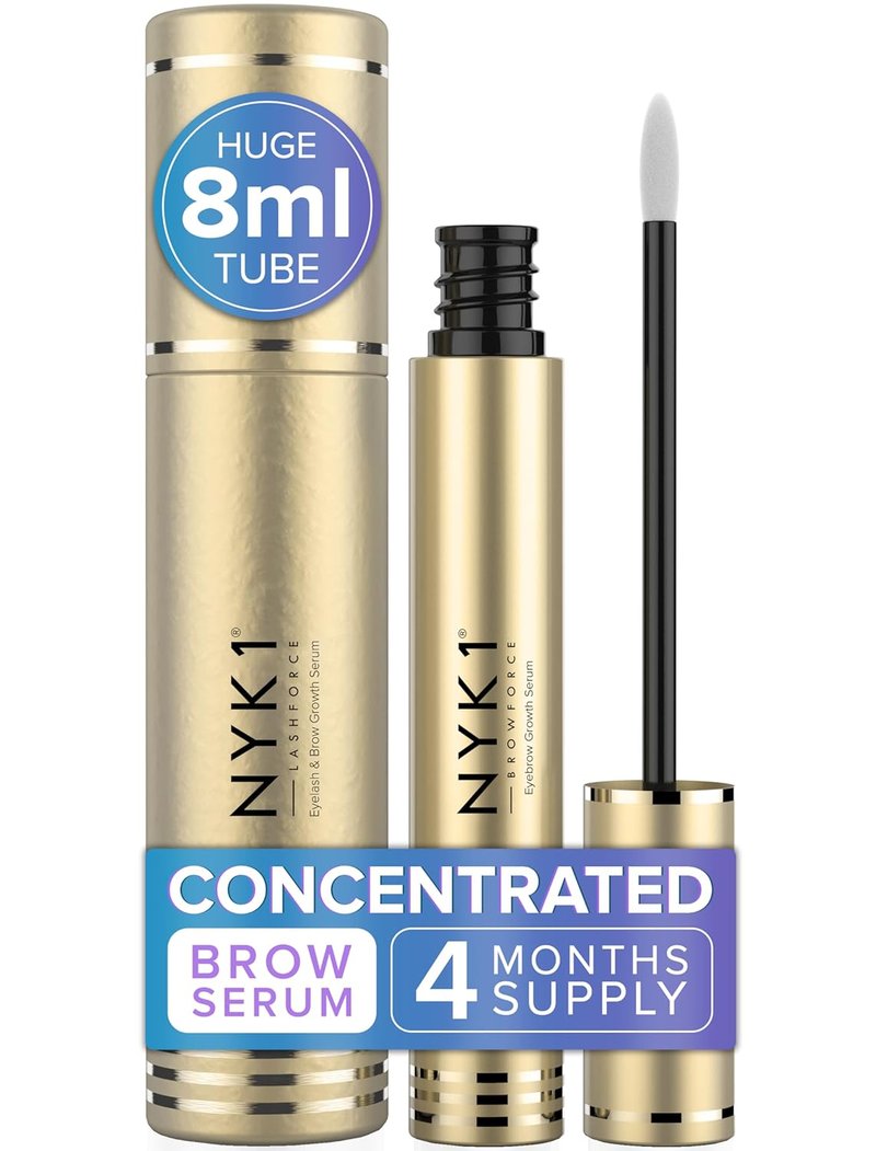 NYK1 Eyebrow Growth Serum - Achieve Thicker, Fuller Brows | XL 8ml Advanced Formula for Natural Regrowth