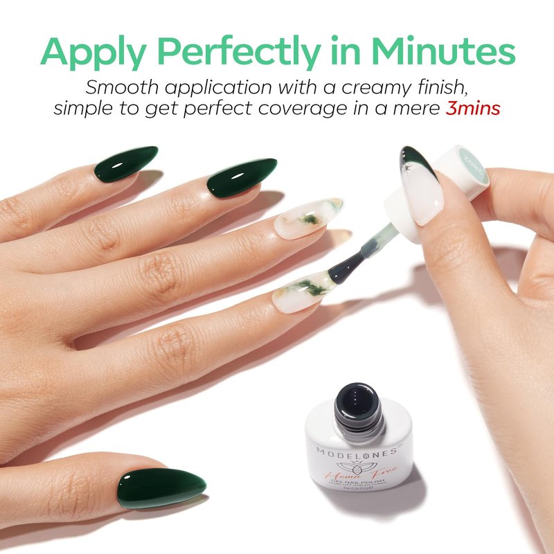 modelones Jelly Green Gel Nail Polish Set, Hema Free Sheer White Lime Olive Emerald Shade Mint Sage Green Gel Nail Kit 6 Transparent Colors Soak Off UV 2026 Spring Summer Nail Art DIY