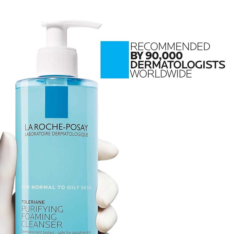 La Roche-Posay Toleriane Foaming Facial Cleanser - Oil-Free Face Wash with Niacinamide & Ceramides for Sensitive Skin | Pore Cleanser