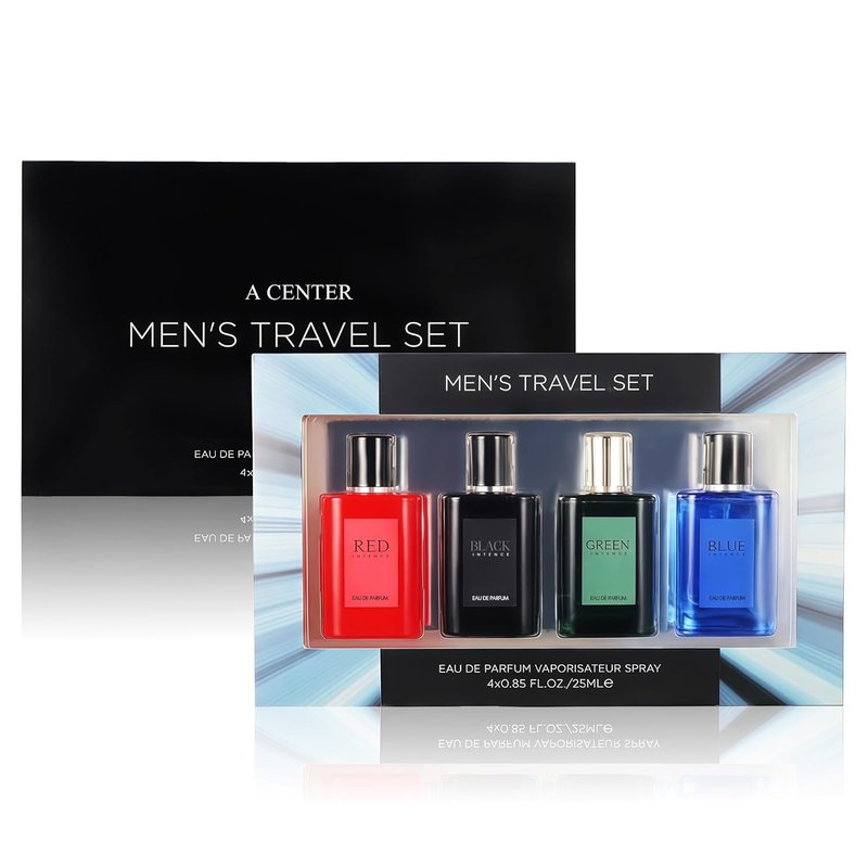Men's Cologne Travel Set - 4 x 25ml Premium Scent Variety Pack | Perfect Gift for Him