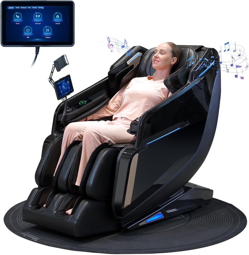 4D Massage Chair - Full Body Shiatsu Recliner with Heat & AI Voice Control | Zero Gravity Design, Foot Roller, 3-Zone Heating