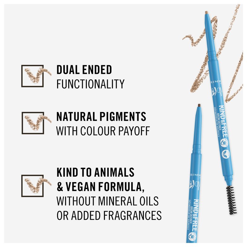 Rimmel Kind & Free Brow Definer, 004 Caramel