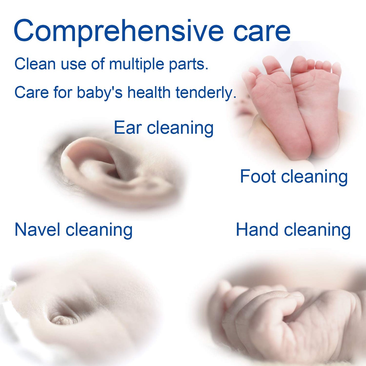 Baby Cotton Swabs, Paper Sticks Cotton Buds for Baby Ear Nose Clean-200Pcs(Spiral & Round)