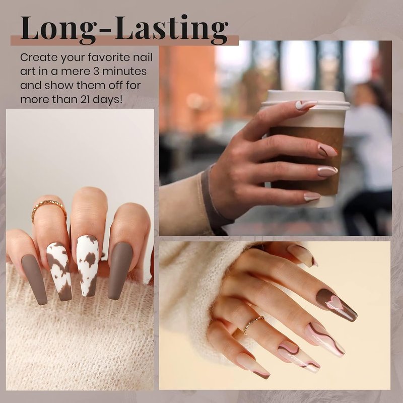 Beetles Brown Gel Nail Polish - 15ml Dark Brown Soak Off Gel for UV/LED Nail Art & Manicure Gifts