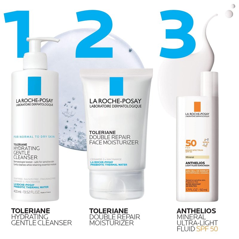 La Roche-Posay Anthelios Mineral Ultra-Light Face Sunscreen SPF 50, Zinc Oxide Sunscreen for Face, 100% Mineral Sunblock, Oil Free for Sensitive Skin, Daily Sun Protection