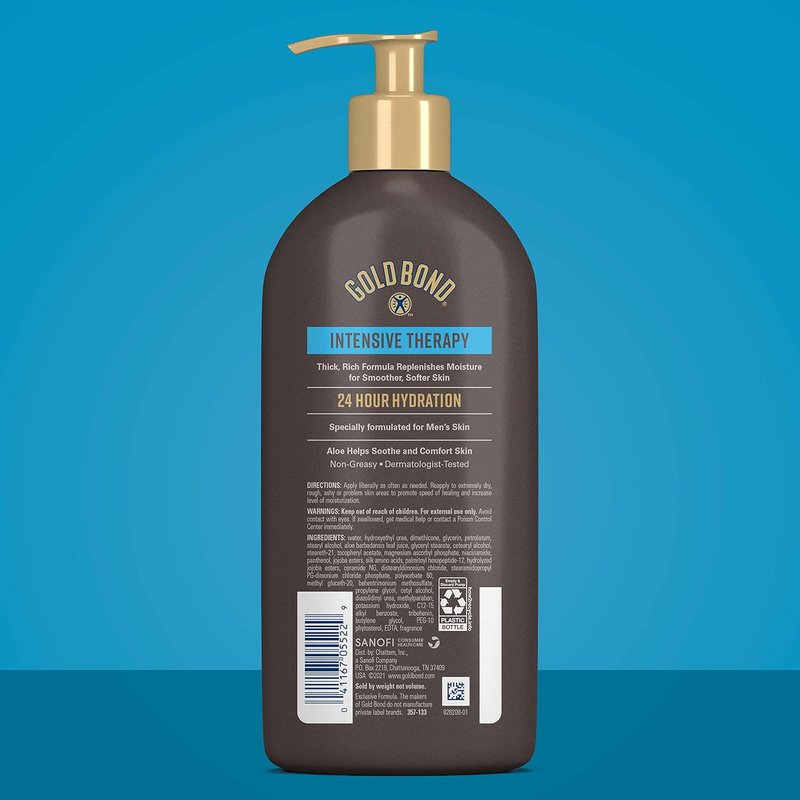 Gold Bond Men's Essentials Intensive Therapy Lotion - 13 oz. Daily Moisturizer with Aloe for Dry Skin