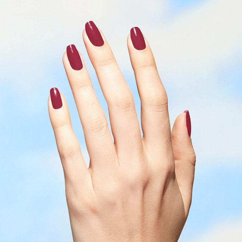 OPI Nature Strong Give a Garnet | Opaque Dark Red Crème Natural Origin Nail Polish | Plant Based, Vegan, Cruelty Free