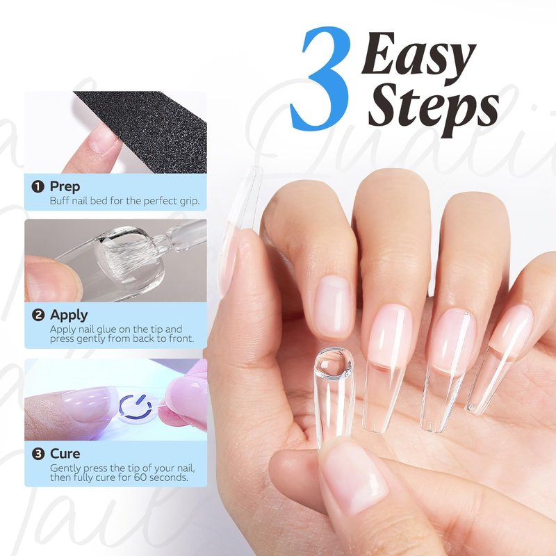 10-in-1 Gel Nail Glue for Acrylic Tips - Long-Lasting 15ml Base Coat for False Nails & Rhinestones | Easy Fast Extension