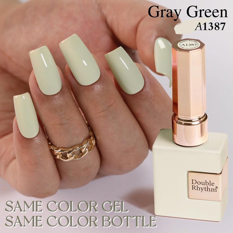 Light Gray Gel Polish - Double Rhythm 15ML Pure Sheer Soak Off | DIY Manicure for Women