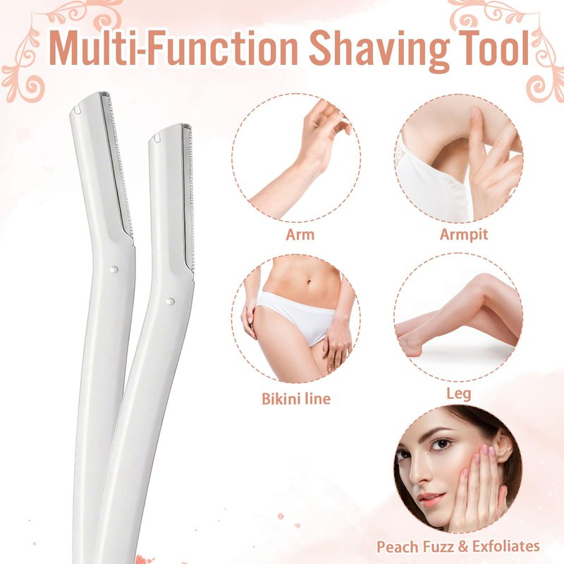 KFHENSOMR 6Pcs Eyebrow Razors, Dermaplane Razor for Women Face