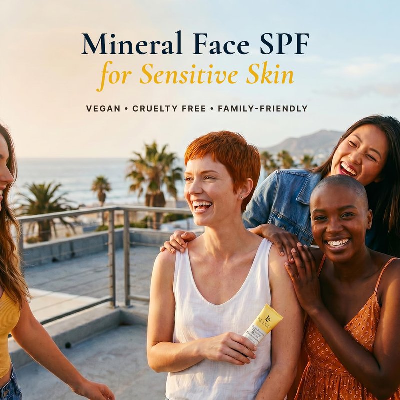 Mineral Sunscreen for Face SPF 50 - Broad Spectrum Zinc Oxide, Non-Greasy Moisturizer for Sensitive Skin | Natural & Organic Ingredients