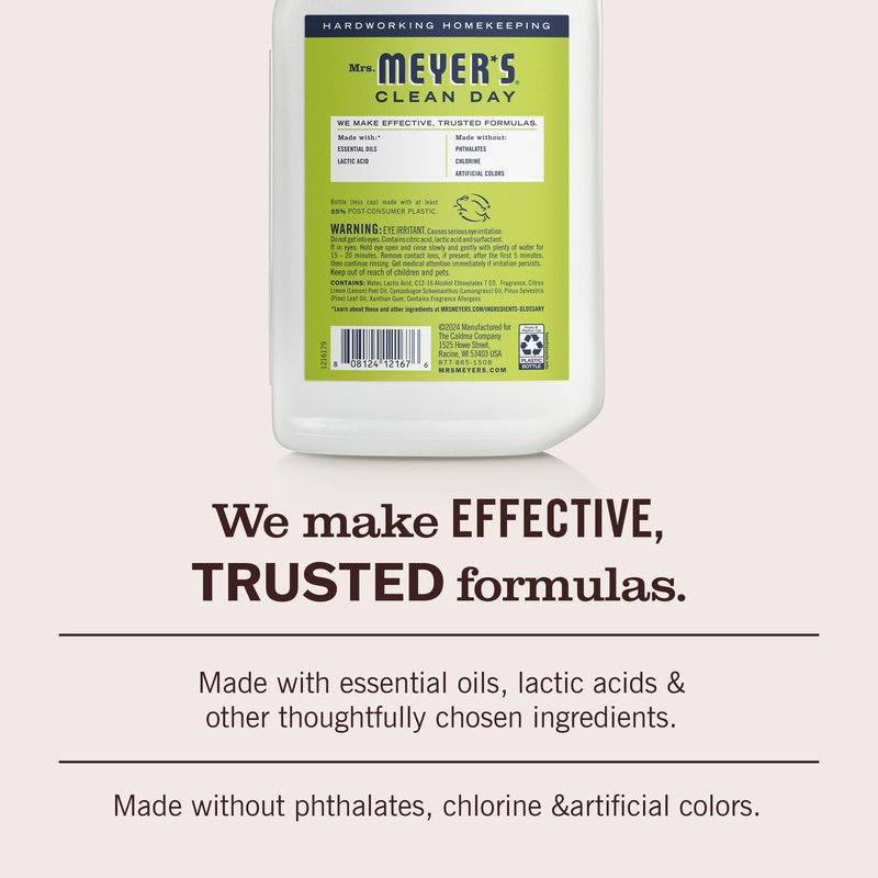 MRS. MEYER'S CLEAN DAY Liquid Toilet Bowl Cleaner, Stain Removing, Lemon Verbena, 24 oz