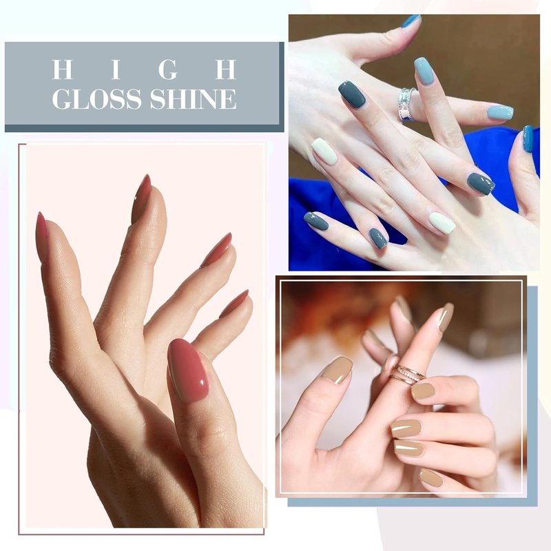 CANNI Hema-Free Brown Gel Nail Polish Set - 6 Colors, 9 ML | Fall Light Brown & Nude Shades for DIY Manicure
