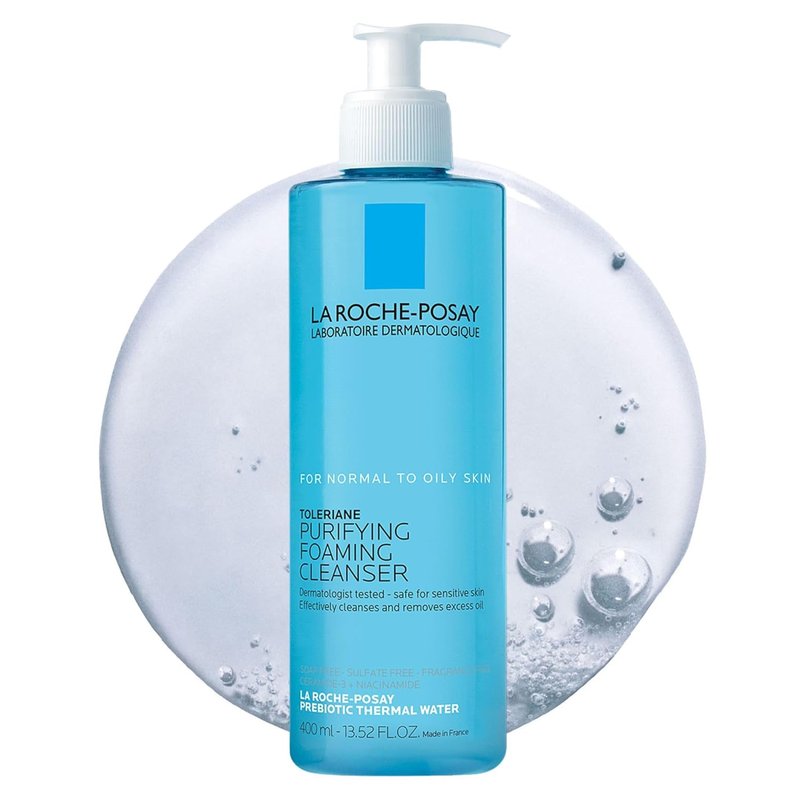 La Roche-Posay Toleriane Foaming Facial Cleanser - Oil-Free Face Wash with Niacinamide & Ceramides for Sensitive Skin, 13.5 oz