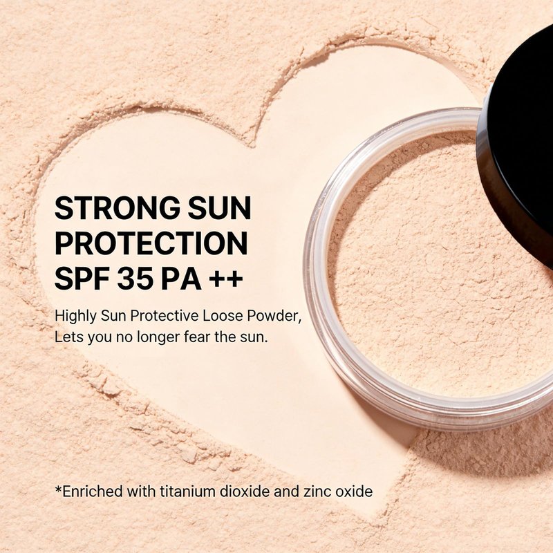 Mineral Loose Powder Foundation SPF 35,Sunscreen Face Setting Powder Makeup,Buildable Coverage,Lightweight Blurring Oil Control Natural Matte Finish for Face & Scalp(#01 Fair Light)