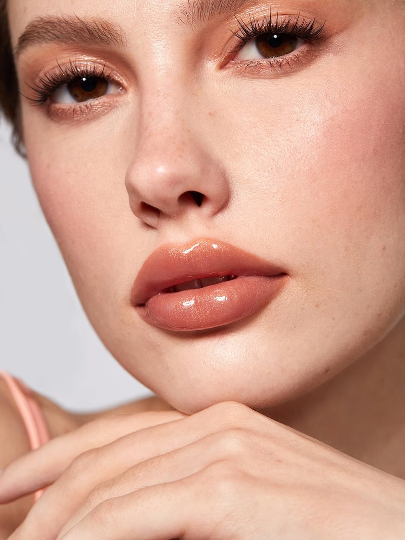 SHEGLAM Power Bouquet Lip Gloss Shiny Tinted Moisturizing Plumping Non-Sticky Lip Oil Repairing Camelia Extract Lip Care-Tan-Tilizing
