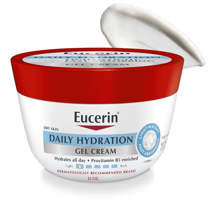 Eucerin Daily Hydration Gel Cream - Fragrance-Free Moisturizer for Dry Skin | 12 Oz Jar