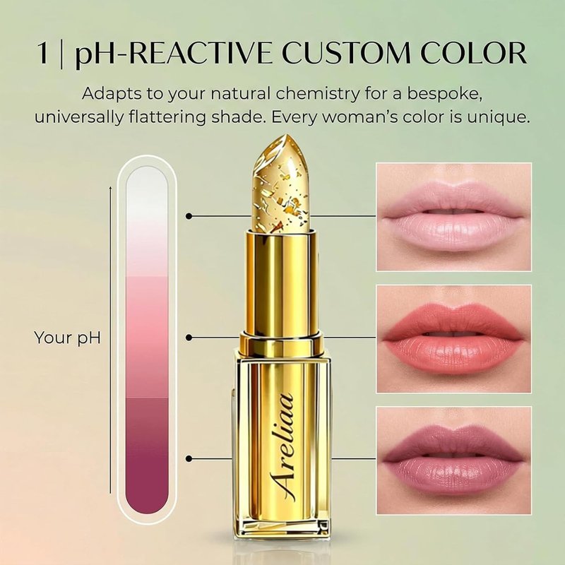 Areliaa Signature Lipstick for Older Women - PH Color Changing, Transferproof & Moisturizing | Long Lasting 24 Hours (1Pc)