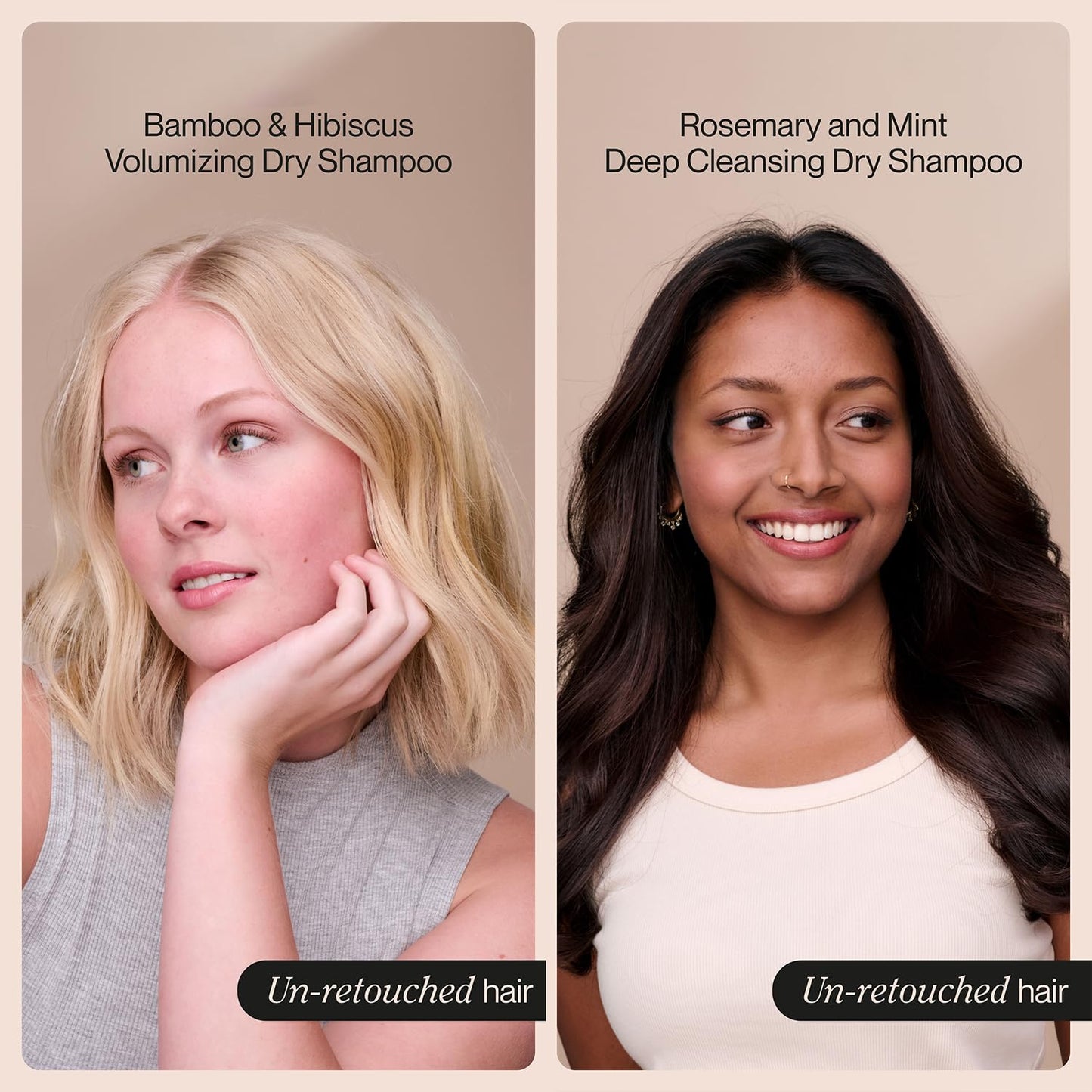 Suave Dry Shampoo Spray Variety Pack - Invigorating Rosemary & Mint + Volumizing Bamboo & Hibiscus | 4.3 Oz Each