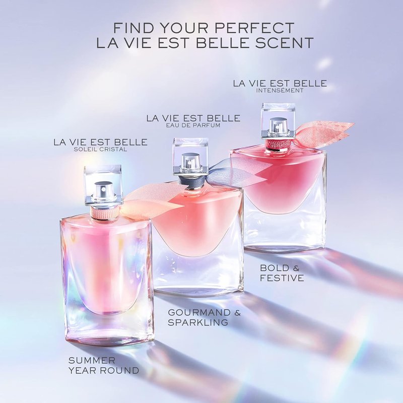 Lancôme La Vie Est Belle Eau de Parfum Set | Long-Lasting Women's Fragrance with Iris, Patchouli & Vanilla - 3.4 Fl Oz & 0.34 Fl Oz