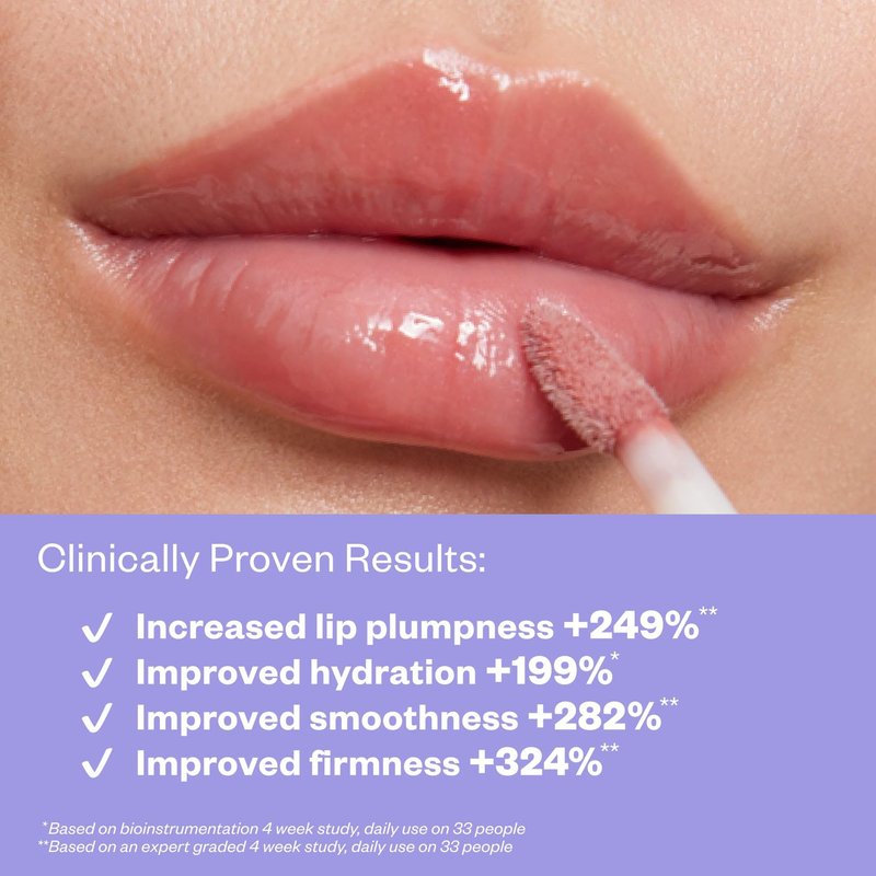 Kosas Wet Lip Oil Gloss - Hydrating Lip Plumping Treatment with Hyaluronic Acid & Peptides, Non-Sticky Finish (Unbuttoned)