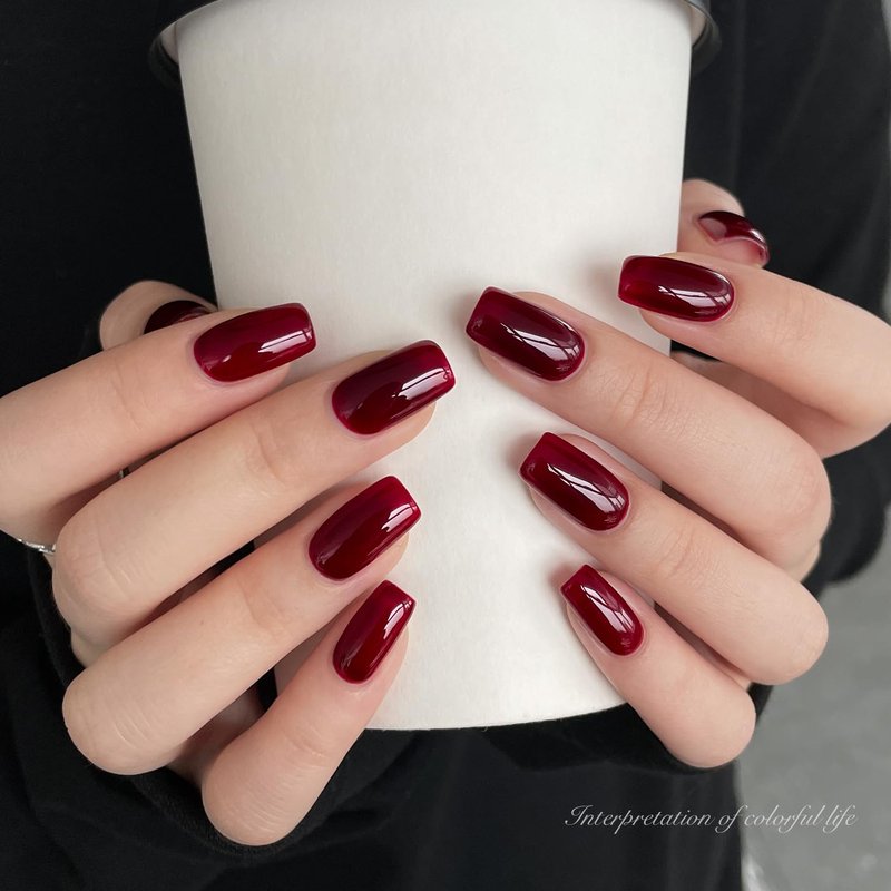 GAOY Gel Nail Polish - Sheer Translucent Red | 16ml Soak Off UV Cure for Stunning Nail Art