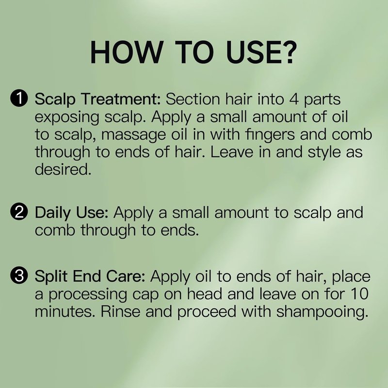 Rosemary Castor Hair Oil - Biotin-Infused Scalp & Hair Strengthening Oil for Nourishing & Repairing | Lightweight Daily Care