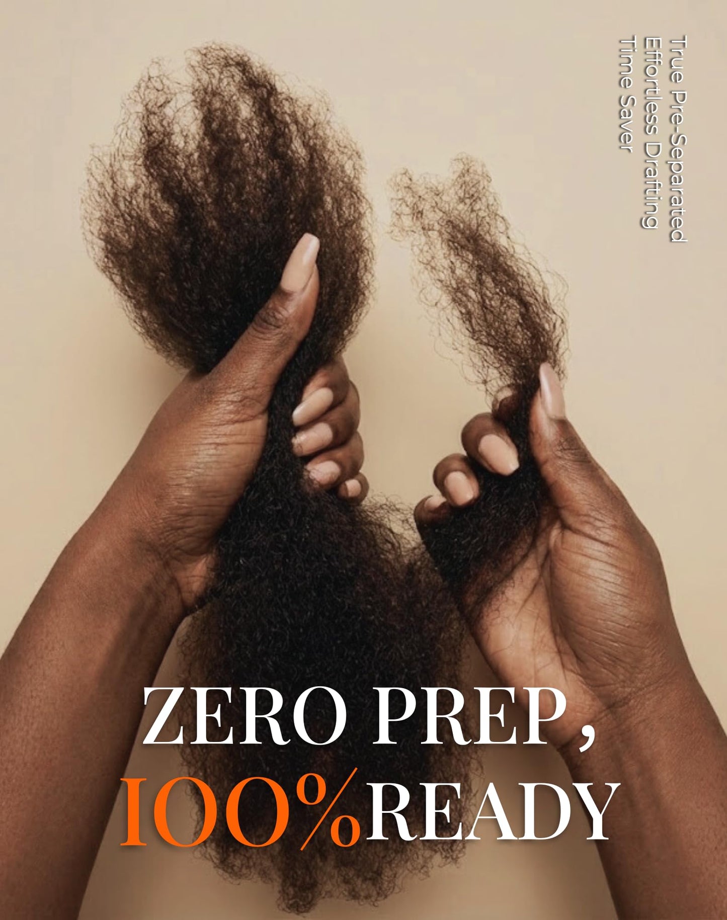 The Fox Afro Kinkys Bulk Human Hair Bundles for Braiding (14 Inch, Natural Color #1B, 50g), 100% Unprocessed Soft 4C Human Hair for Boho Braids, Twists, Dreadlocks & Loc Repair, Kid-Friendly