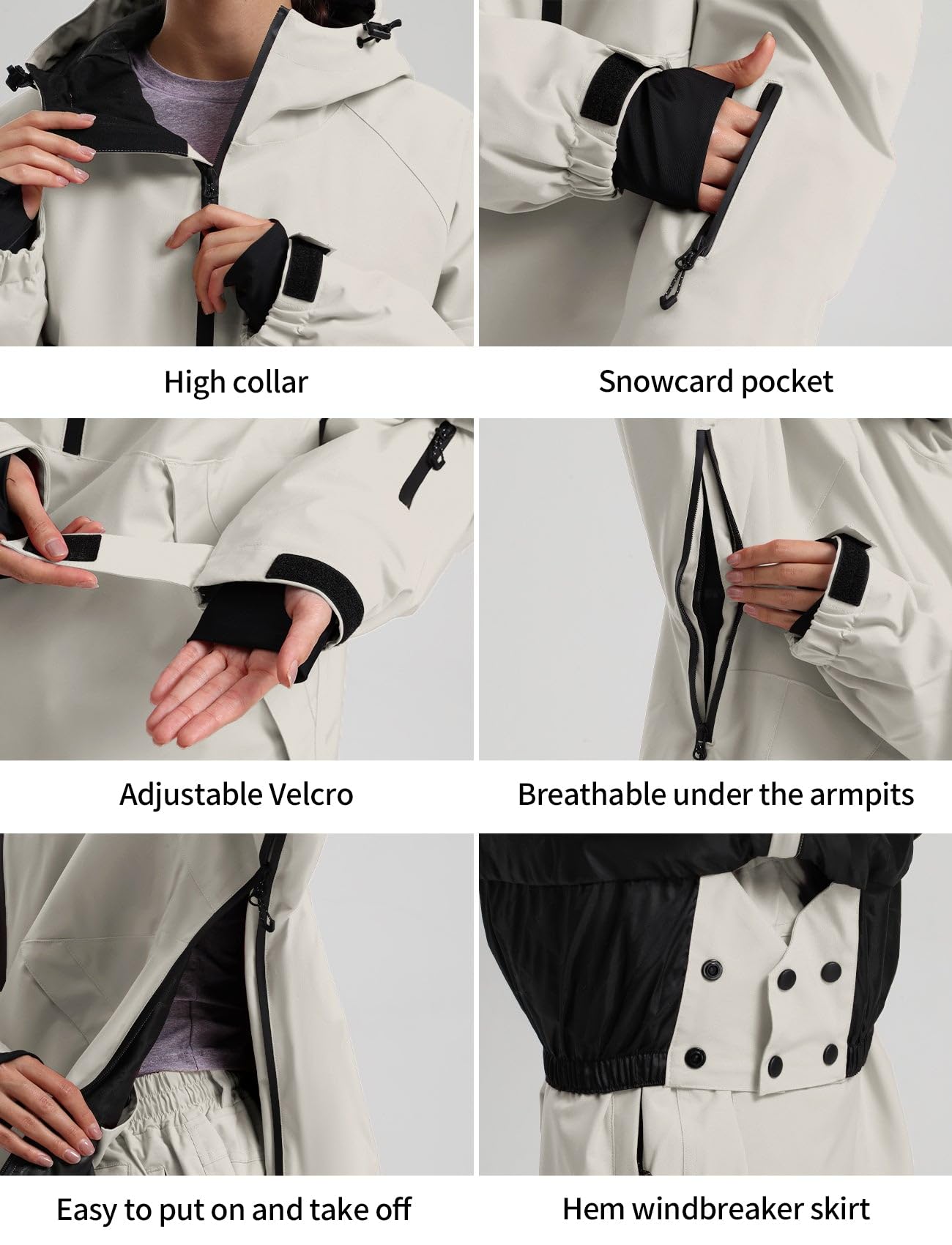 GSOU SNOW Womens Snowboard Jacket Men Snow Jacket Warm Waterproof Coat Ski Jacket for Winter Sport