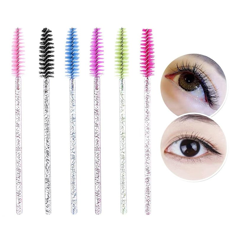 Skiennix 300Pcs Disposable Eyelash Mascara Brushes - Perfect for Eyelash Extensions & Makeup | 6 Color Options