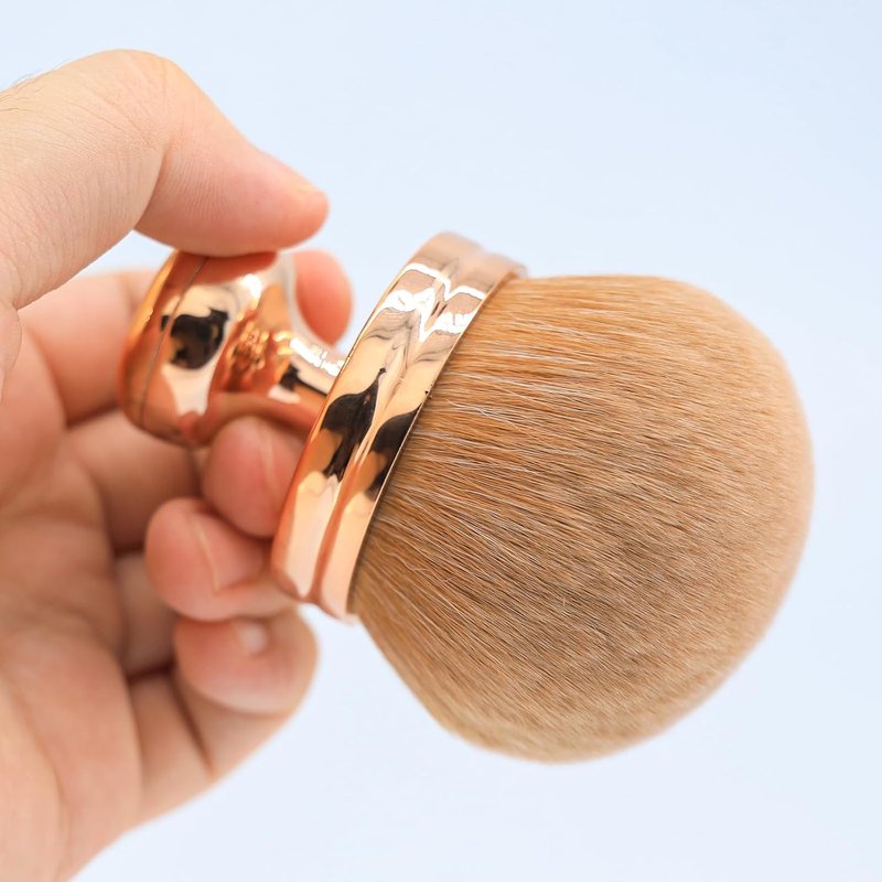 Body Makeup Brush - Extra Large Kabuki Brush for Self Tanner & Bronzer | 74mm Wide Head, Oval Design with Drawstring Bag