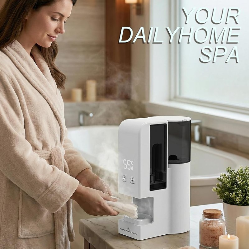Regine Switzerland Towel Warmer - 5-Second Fast Heating, 55℃ Constant Temp | Includes 80 Disposable Towels