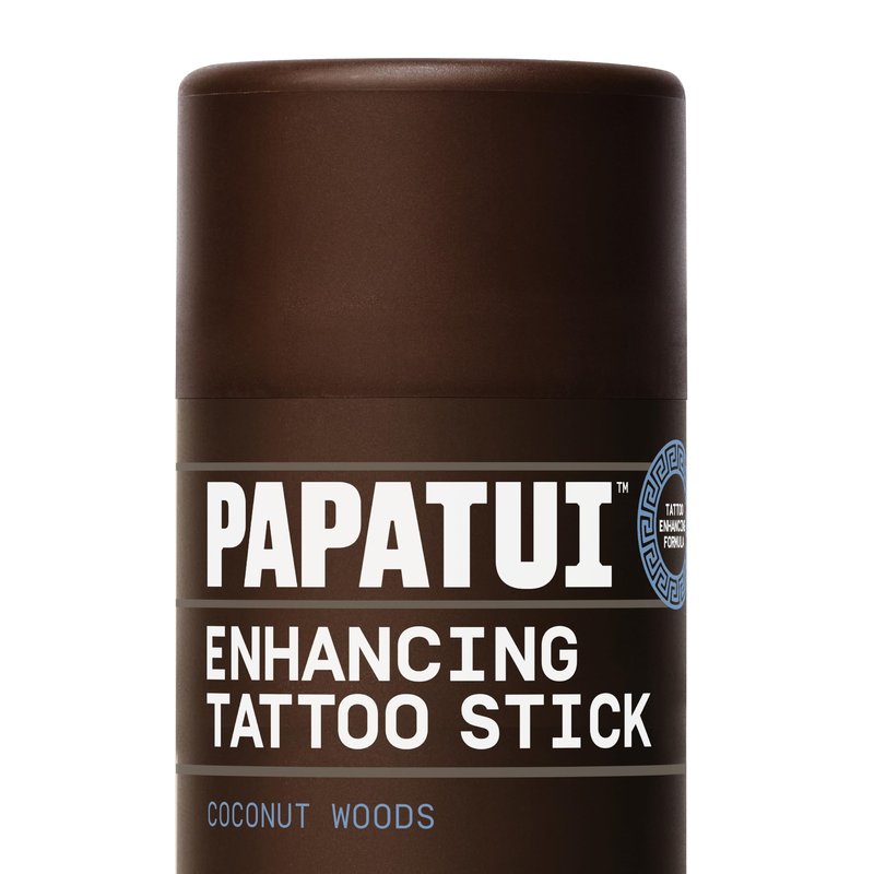 PAPATUI by Dwayne Johnson Mess-Free Enhancing Tattoo Stick | Revitalize, Protect and Brighten Tattoos | Made with Vitamin E | Coconut Woods | 2.6oz