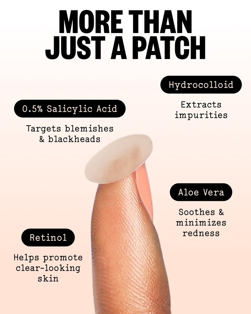PEACE OUT Acne Healing Dots Hydrocolloid Pimple Patches, Acne Spot Treatment with Salicylic Acid, Retinol, and Aloe Vera for Blemishes and Breakouts (20 count)
