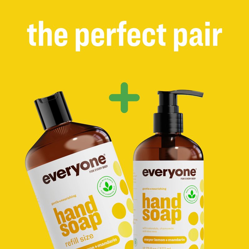Everyone Liquid Hand Soap Refill, 1 Gallon, Meyer Lemon and Mandarin, made with Essential Oils for Kitchen and Bathroom