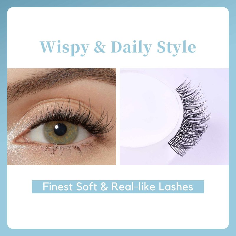 GAQQI Lash Clusters Wispy & Natural Eyelash Clusters Clear Band, 10-14mm Cluster Lashes 120PCS, Cluster Eyelash Extensions C Curve, Cluster Lashes Ultra-thin & Soft Invisivle Band (FEATHER)