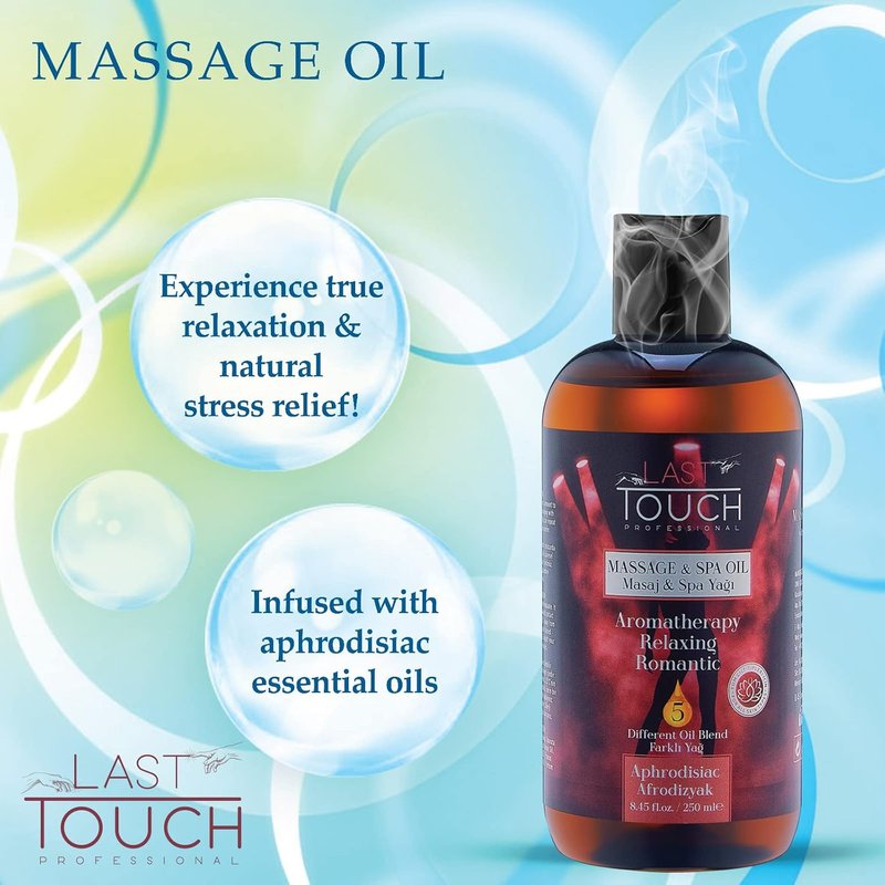 Aphrodisiac Massage Oil for Couples - Relaxing Aromatherapy Oil for Intimate Moments | 8.45 Fl Oz