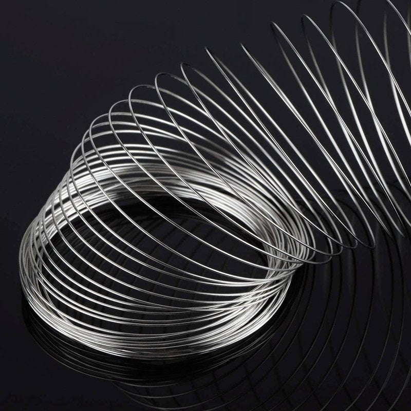800 Loops Silver Memory Wire 22 Gauge Jewelry Wire Beading Wire for Jewelry Making, Rings, Necklace, Bracelet, DIY Crafting Wires