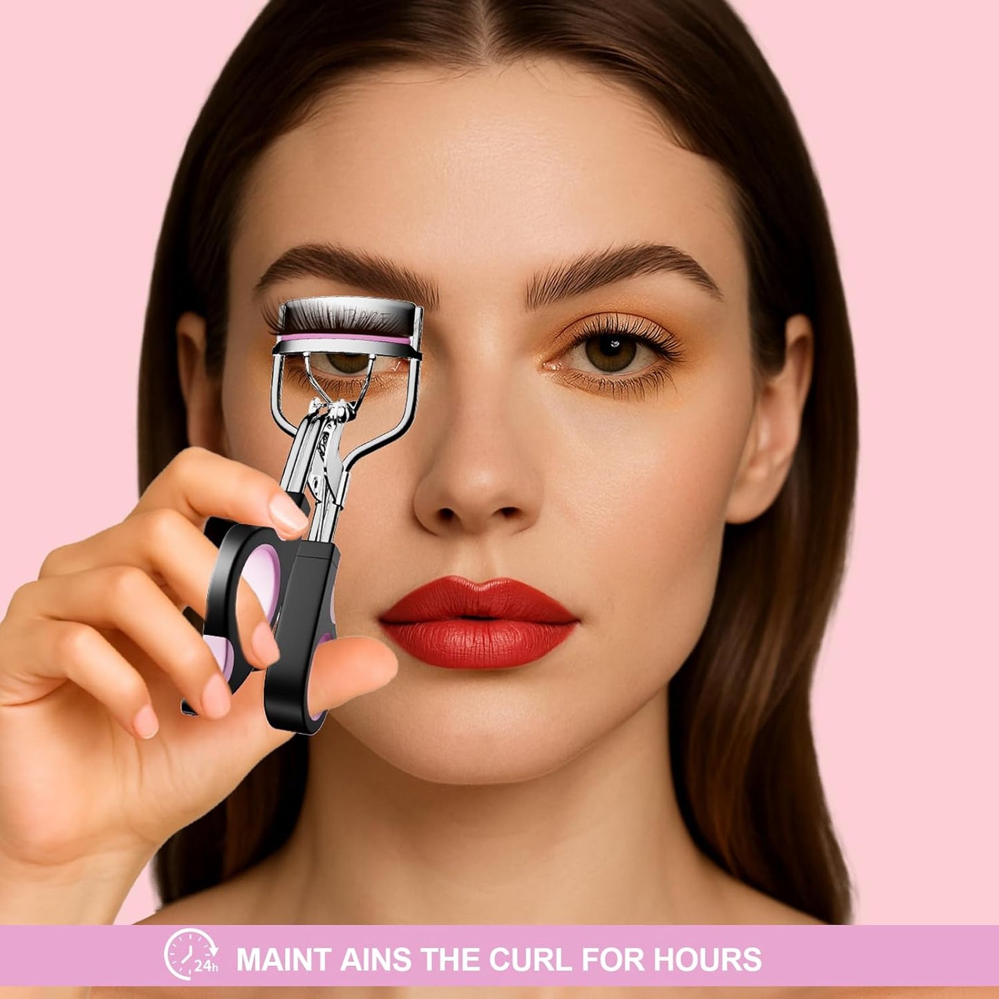 Whalrace Eyelash Curler - Superior Curling Effect with 6 Extra Replacement Strips | Easy Grip Design