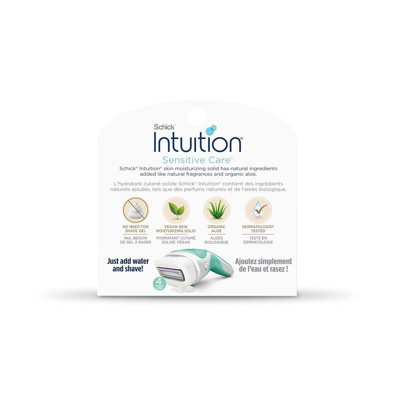 Intuition Razor Blades Refill for Women - Sensitive Skin with Organic Aloe | 6 Count Pack