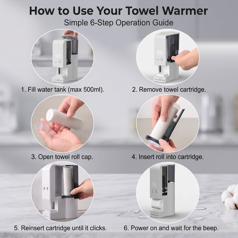 Disposable Spa hot Towel Warmer hot Towel Dispenser Towel Heater Machine（hot Towel Machine+100PCS Towels）