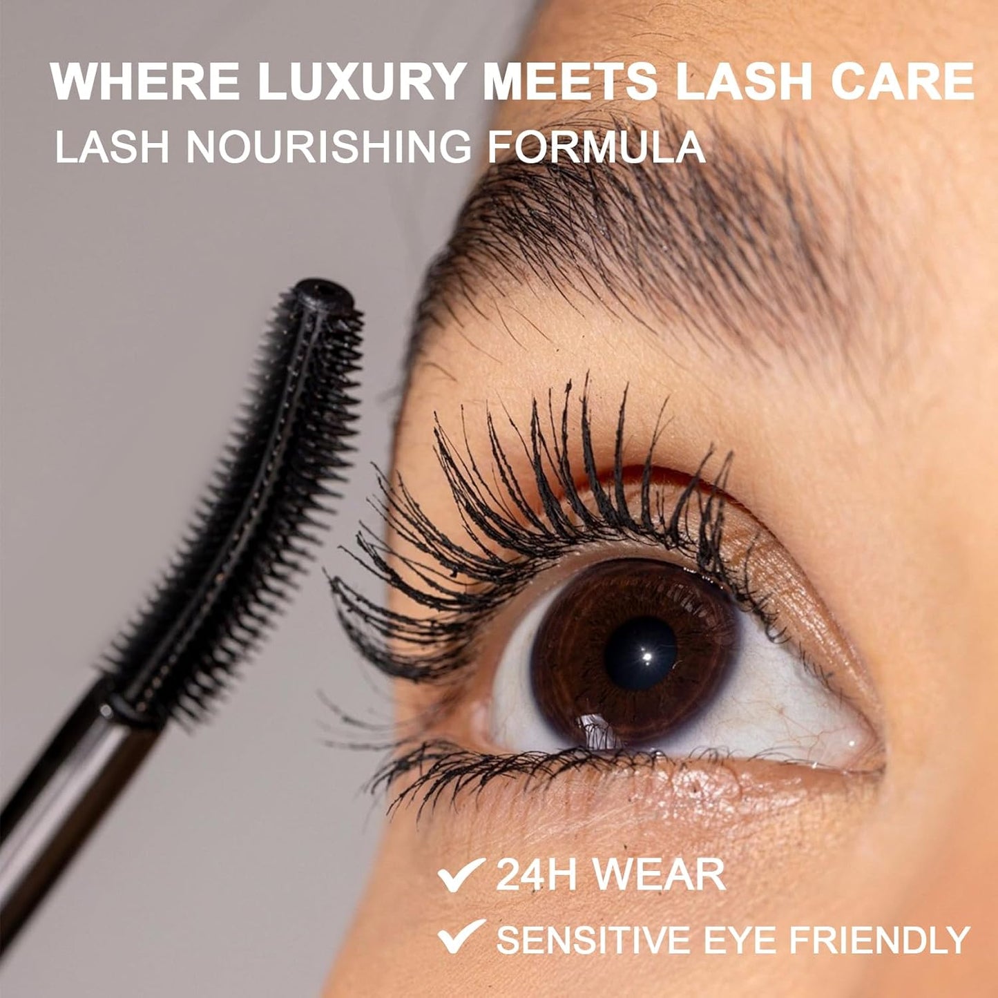 Skiennix Waterproof Mascara - Volumizing & Lengthening, Smudge-Proof, Vegan Formula (0.4 Fl Oz)