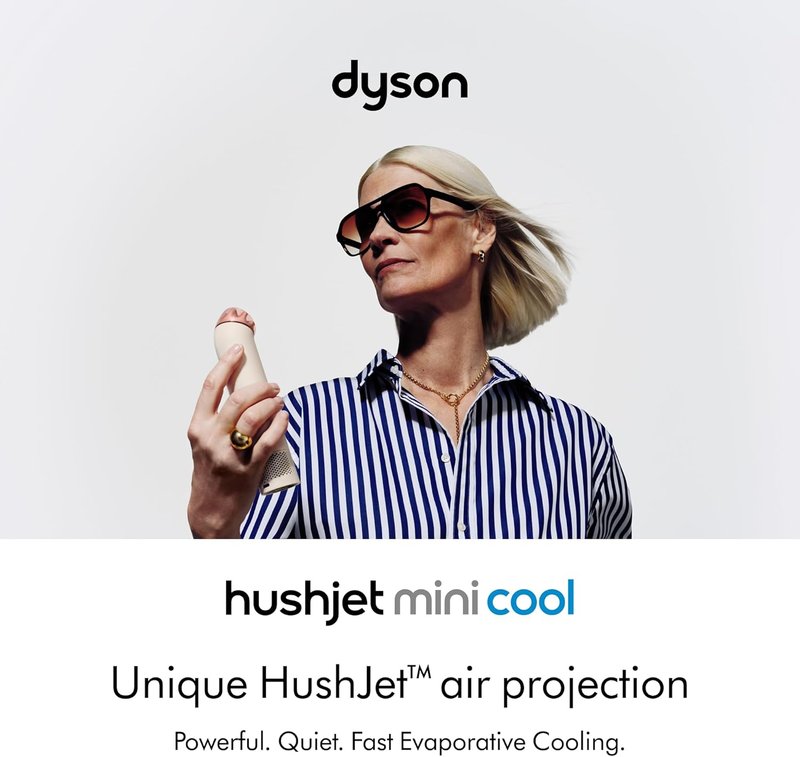 Dyson HushJet™ Mini Cool Fan - Stylish Stone & Blush Design for Ultimate Comfort
