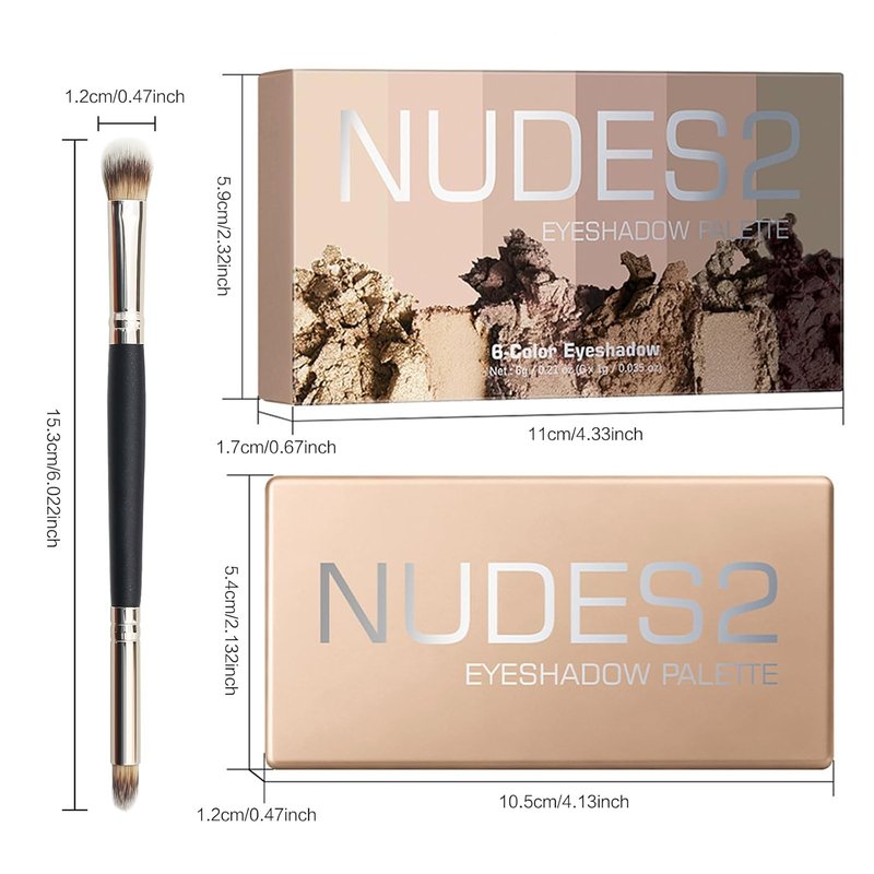 Matte Neutral Mini Eyeshadow Palette - Ultra Blendable Cool-Tone Nude Shades | Long-Lasting, Smooth Texture