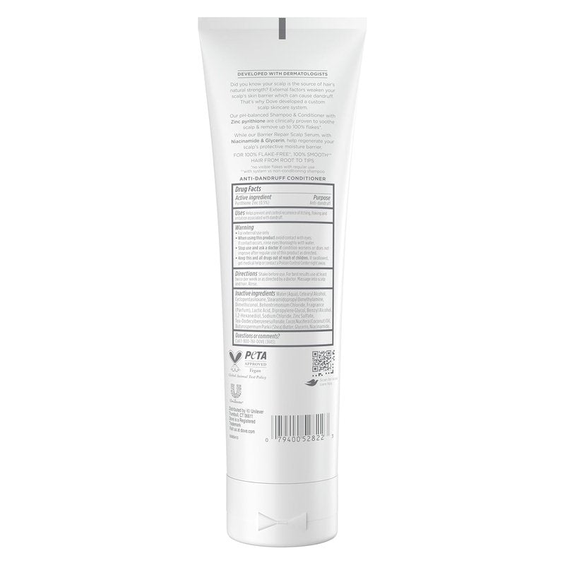Dove Derma Scalp Conditioner - Dandruff & Itch Relief with Pyrithione Zinc | 9 Fl Oz