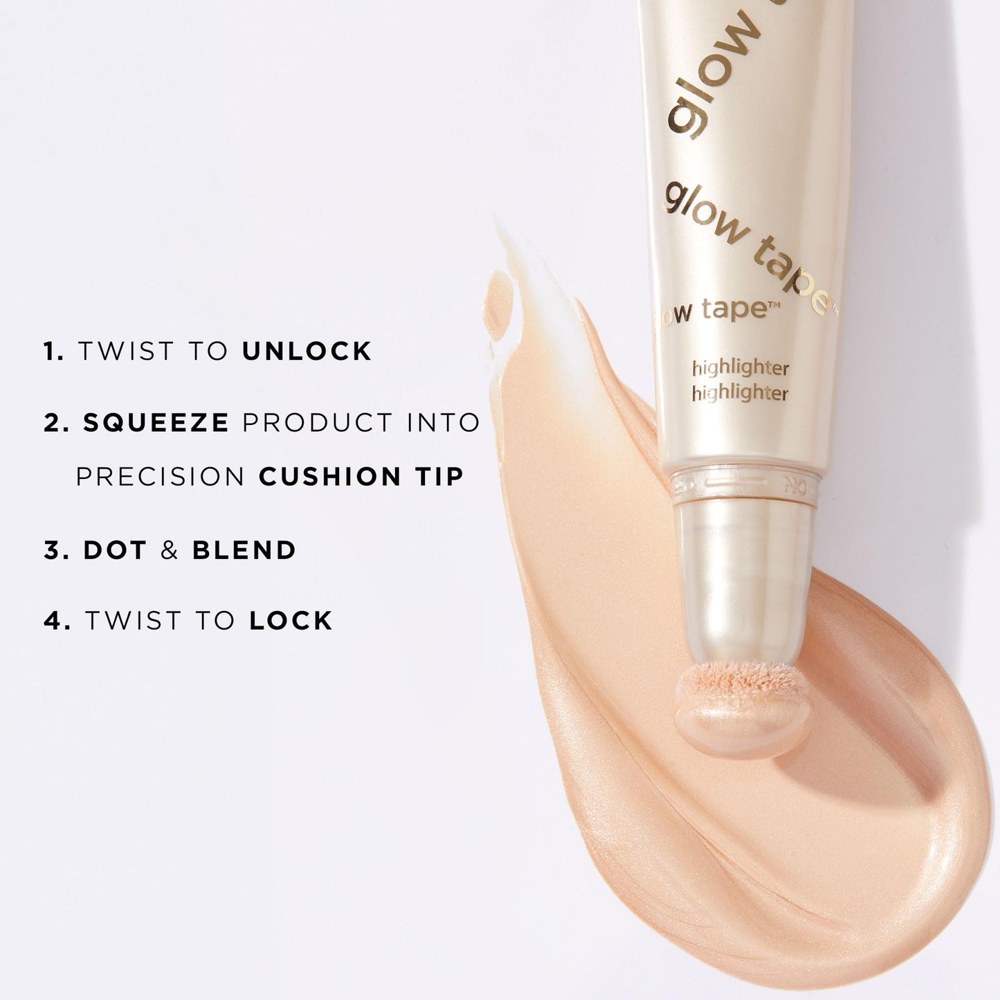 tarte glow tape highlighter – Illuminating Makeup with Lightweight Buildable Mineral Pigments & Shea Butter, Vegan & Cruelty-Free, full size, golden glow