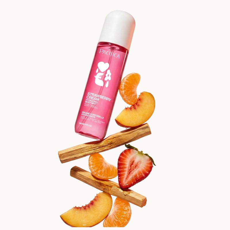 Pacifica Strawberry Cream Fruity Body Mist for Women – Sweet Strawberry Vanilla Cream Fragrance Spray, Hydrating, Odor Neutralizing, Vegan & Cruelty-Free, Phthalate-Free, 5 oz