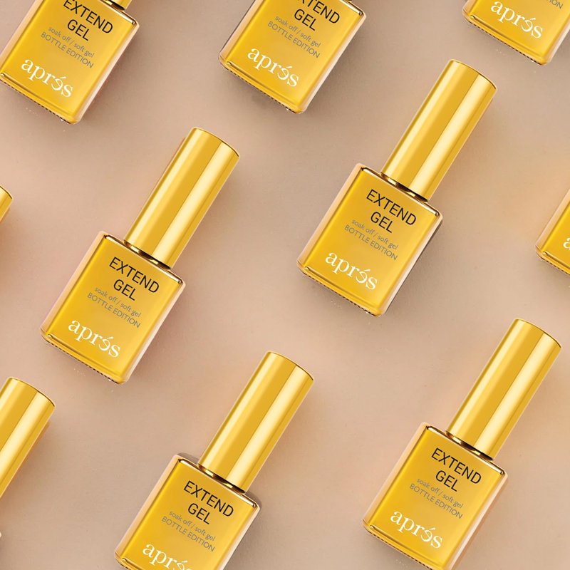 Apres Nail Extend Gel Gold Bottle | 15mL | Premium Quality | Soft Gel, Gel-X Tips Adhesive, Easy Application, Easy Removal, Soak Off, Applicator Included