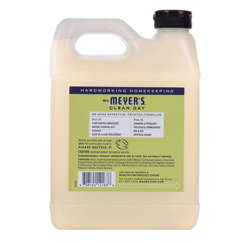 MRS. MEYER'S CLEAN DAY Liquid Hand Soap Refill, Lemon Verbena, 33 Fluid Ounce