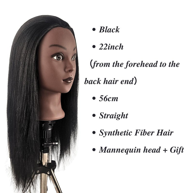 Mannequin Head with Hair for Braiding 16 Inch Practice Hair Mannequin Head for Hairstyling Traning Manikin Doll